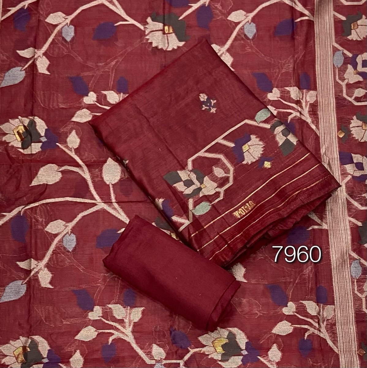 Classy Weaves Muga Cotton Silk Suit Set - Yanchi