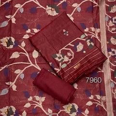 Classy Weaves Muga Cotton Silk Suit Set - Yanchi