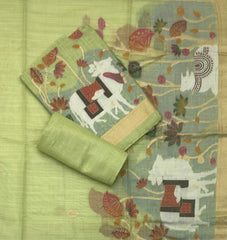 Classy Weaves Muga Cotton Silk Suit Set - Yanchi