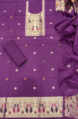 Classy Weaves Muga Cotton Silk Suit Set - Yanchi