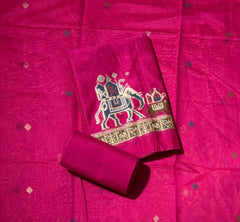 Classy Weaves Muga Cotton Silk Suit Set - Yanchi