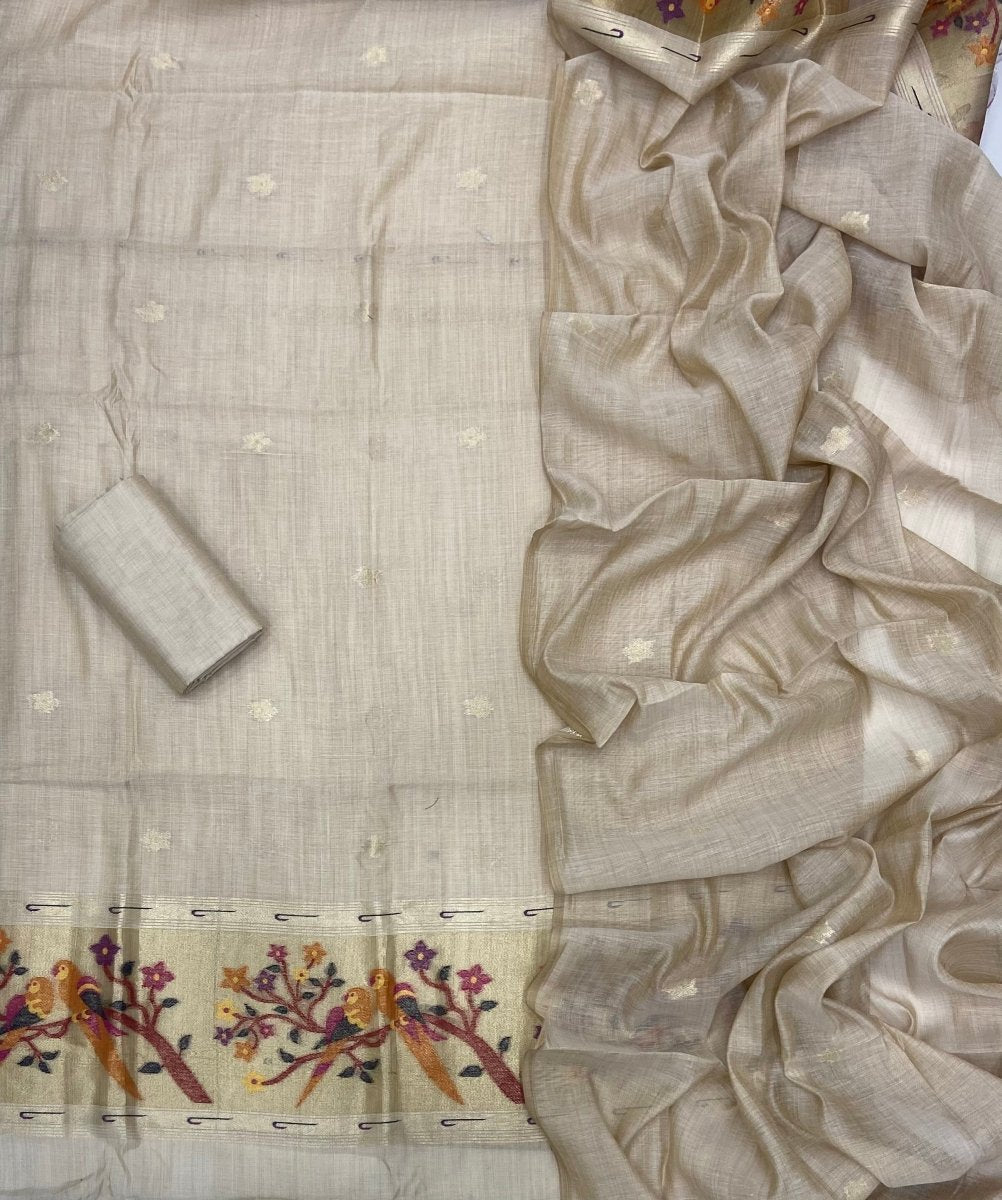Classy Weaves Muga Cotton Silk Suit Set - Yanchi