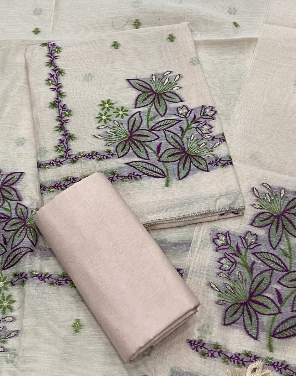 Classy Weaves Muga Cotton Silk Suit Set - Yanchi