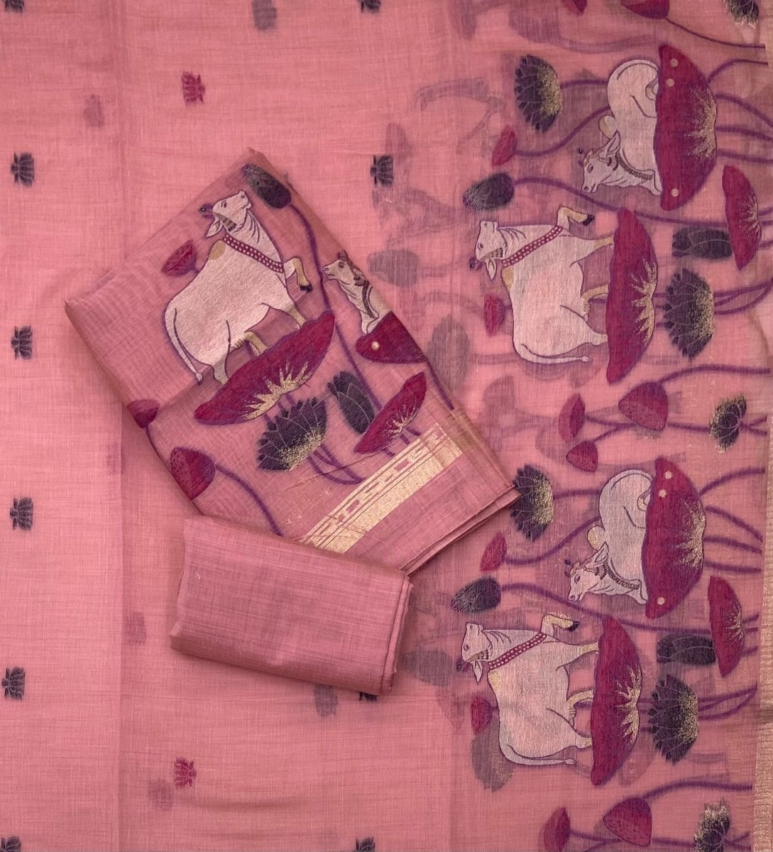 Classy Weaves Muga Cotton Silk Suit Set - Yanchi
