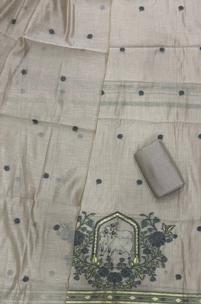Classy Weaves Muga Cotton Silk Suit Set - Yanchi