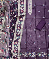 Classy Weaves Muga Cotton Silk Suit Set - Yanchi