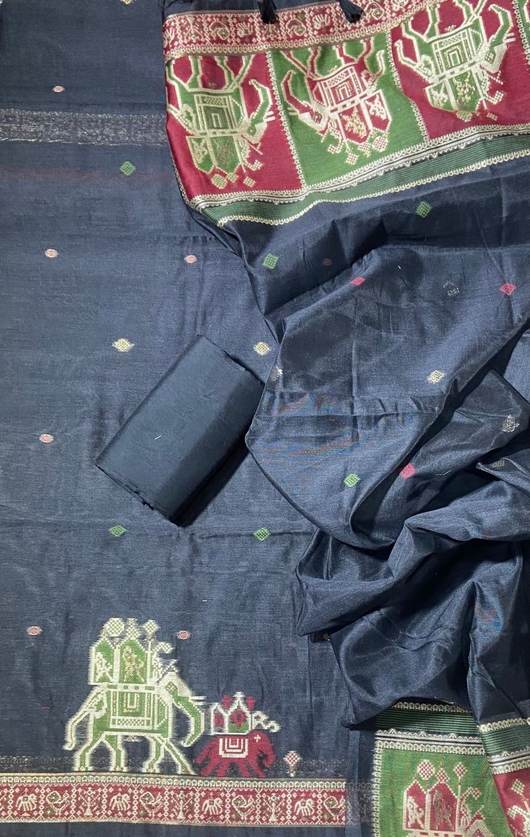 Classy Weaves Muga Cotton Silk Suit Set - Yanchi