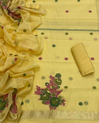 Classy Weaves Muga Cotton Silk Suit Set - Yanchi