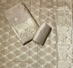 Classy Weaves Muga Cotton Silk Suit Set - Yanchi