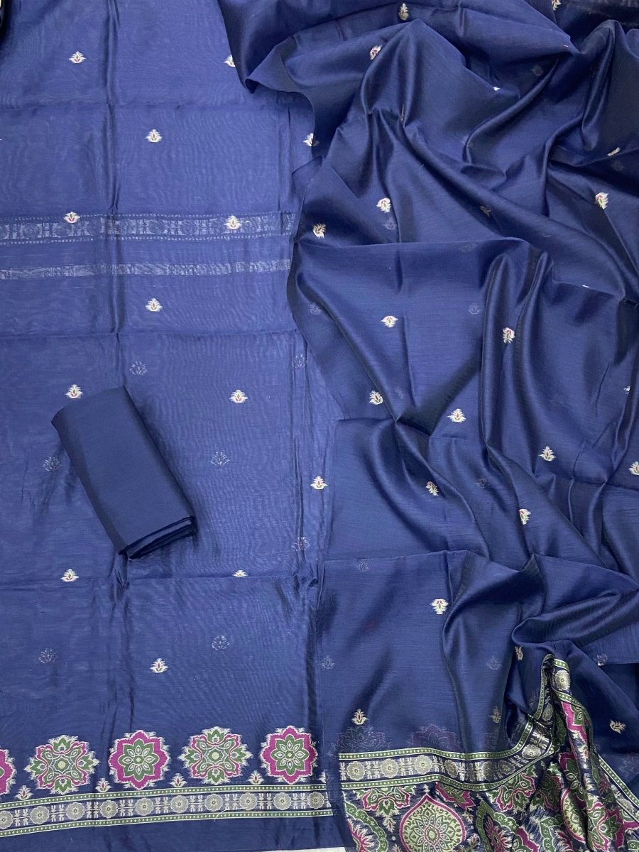 Classy Weaves Muga Cotton Silk Suit Set - Yanchi