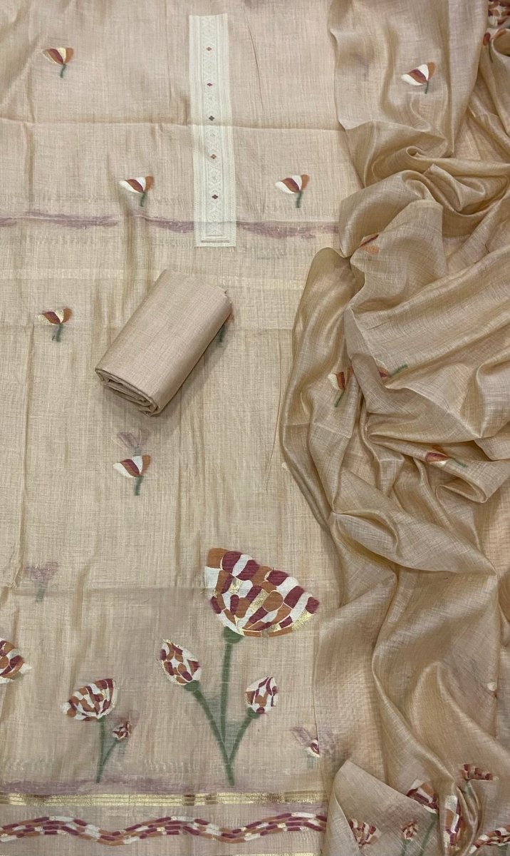 Classy Weaves Muga Cotton Silk Suit Set - Yanchi