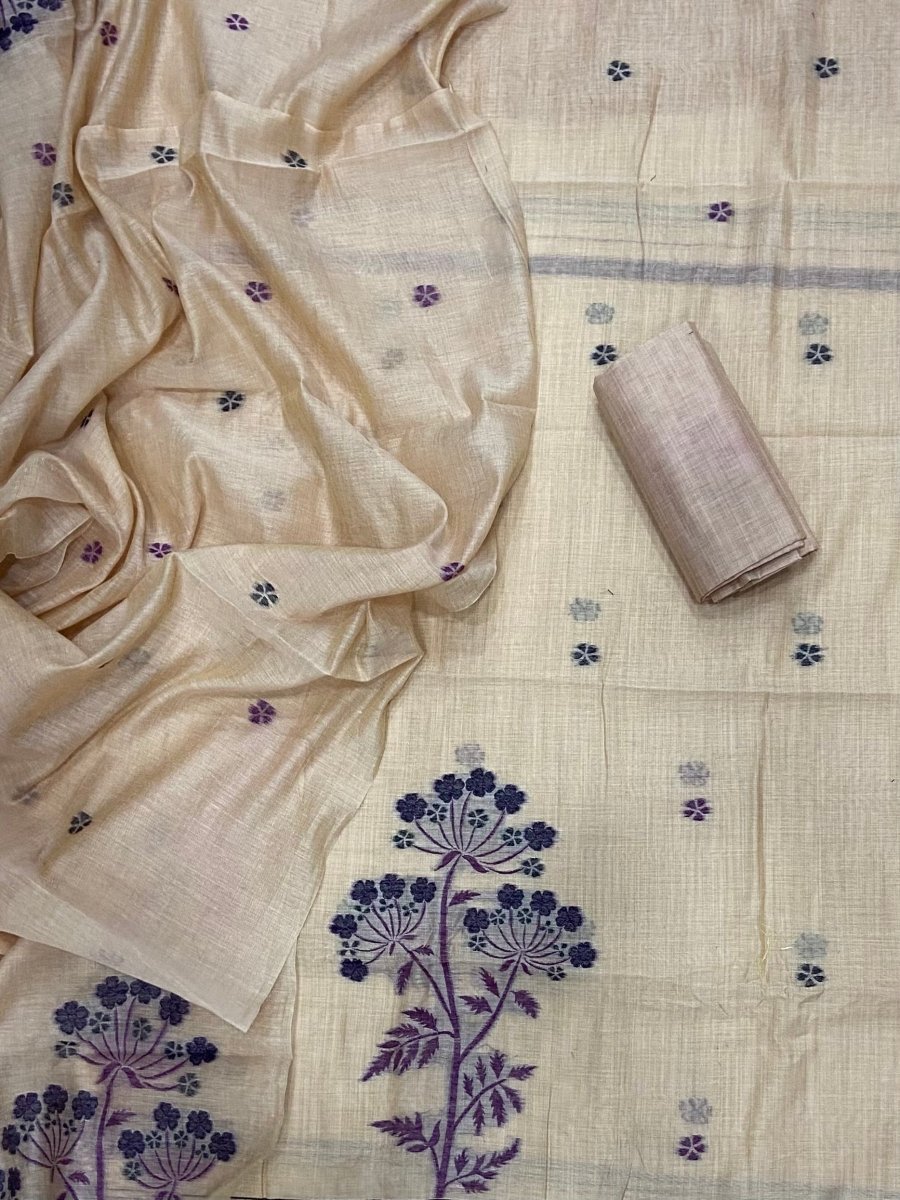 Classy Weaves Muga Cotton Silk Suit Set - Yanchi