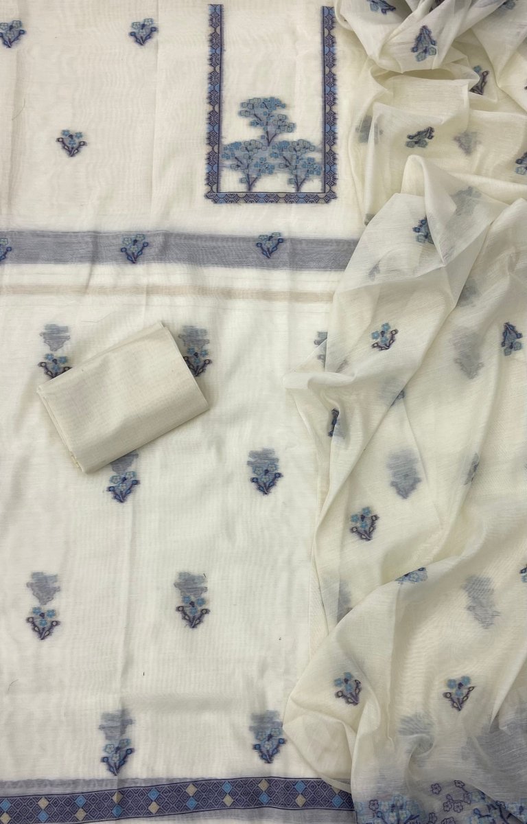 Classy Weaves Muga Cotton Silk Suit Set - Yanchi