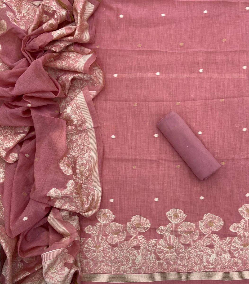 Classy Weaves Muga Cotton Silk Suit Set - Yanchi