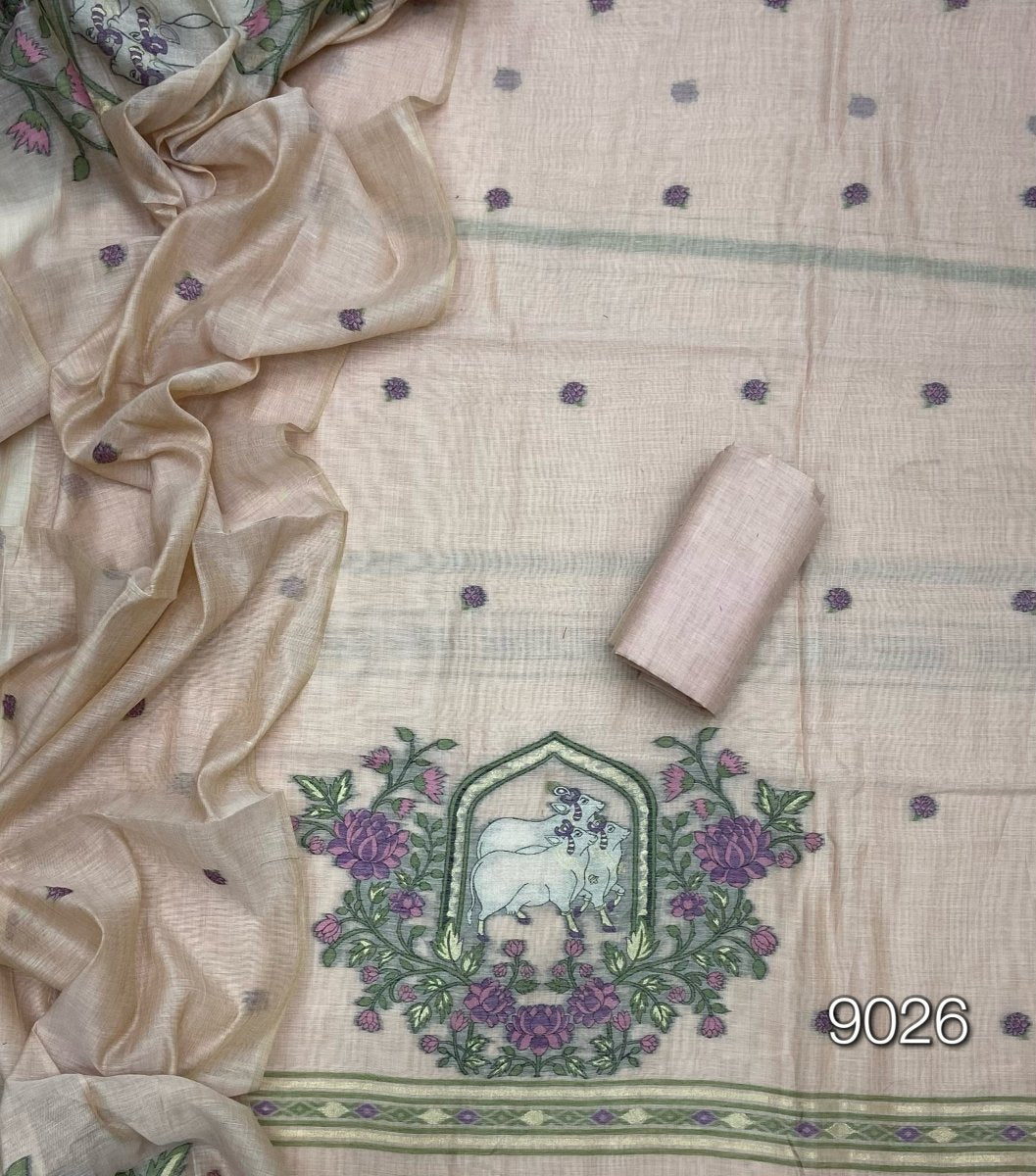 Classy Weaves Muga Cotton Silk Suit Set - Yanchi
