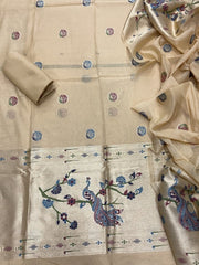 Classy Weaves Muga Cotton Silk Suit Set - Yanchi