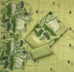 Classy Weaves Muga Cotton Silk Suit Set - Yanchi