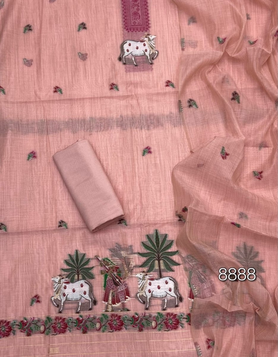 Classy Weaves Muga Cotton Silk Suit Set - Yanchi