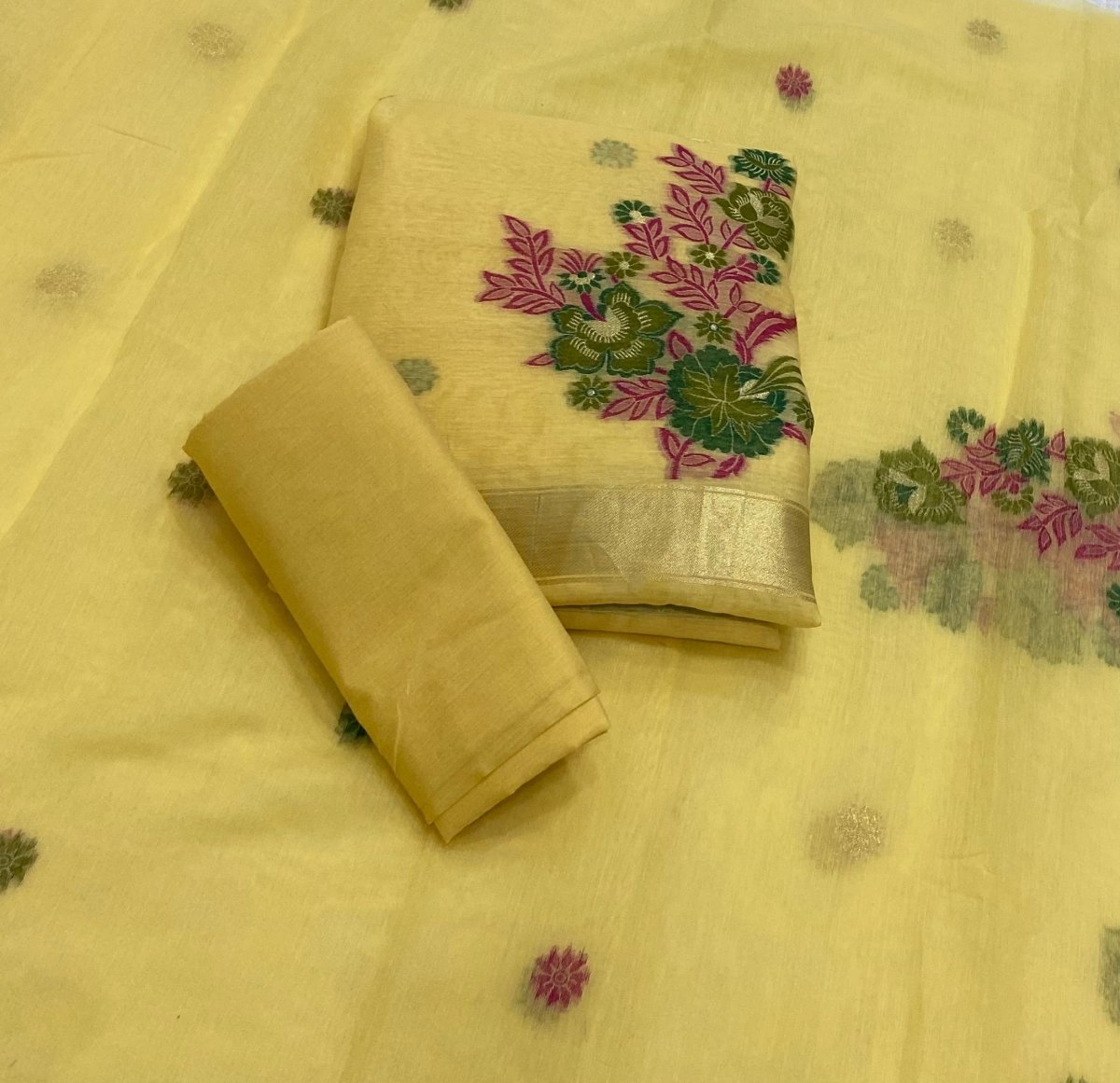 Classy Weaves Muga Cotton Silk Suit Set - Yanchi