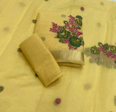 Classy Weaves Muga Cotton Silk Suit Set - Yanchi