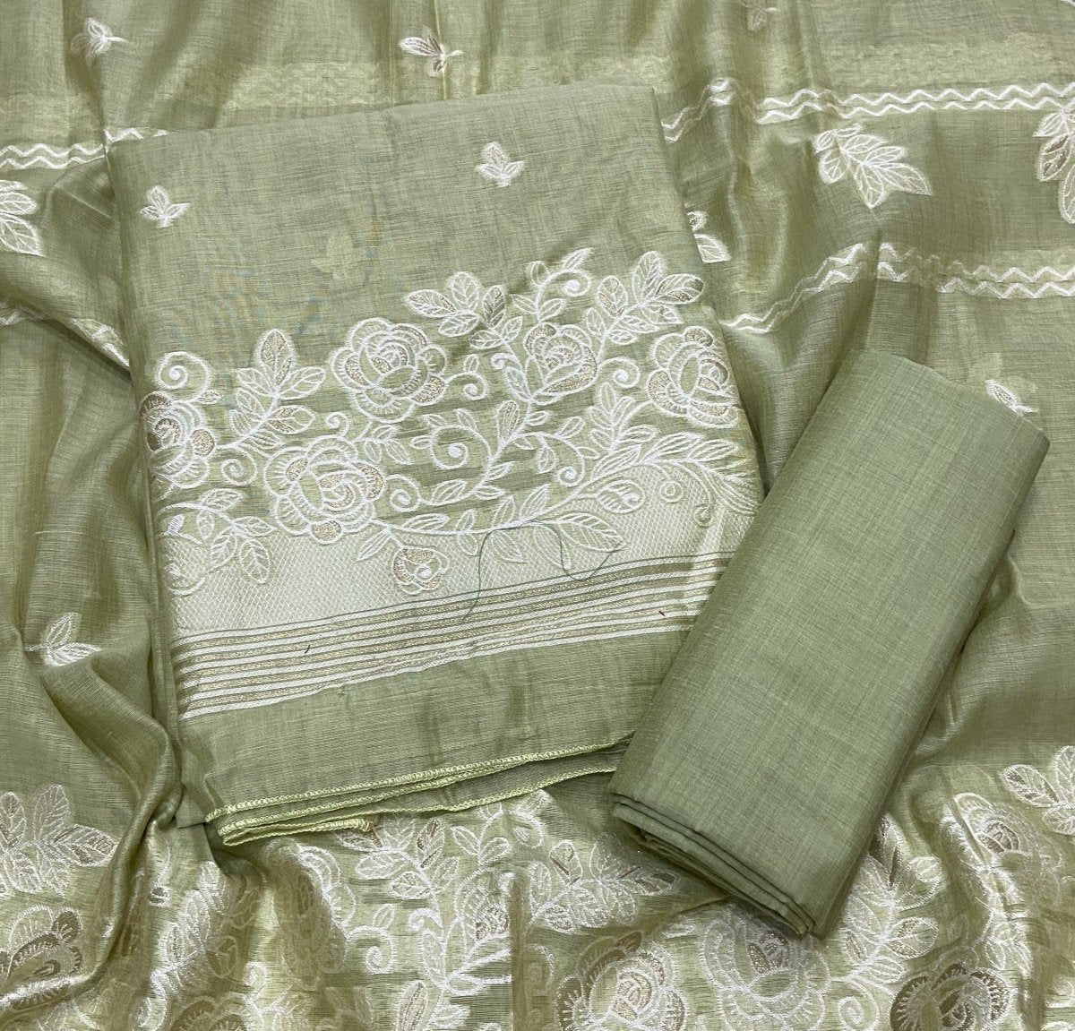 Classy Weaves Muga Cotton Silk Suit Set - Yanchi