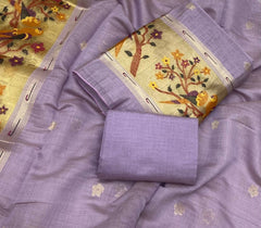 Classy Weaves Muga Cotton Silk Suit Set - Yanchi