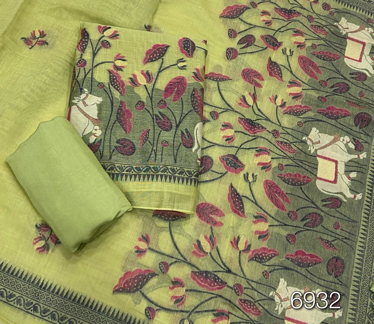 Classy Weaves Muga Cotton Silk Suit Set - Yanchi