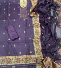 Classy Weaves Muga Cotton Silk Suit Set - Yanchi