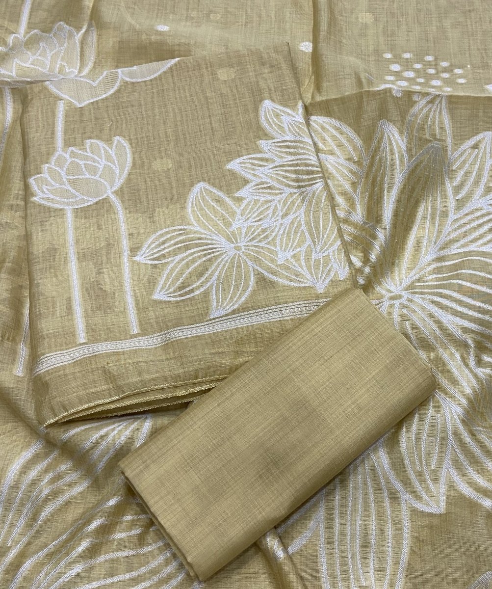 Classy Weaves Muga Cotton Silk Suit Set - Yanchi