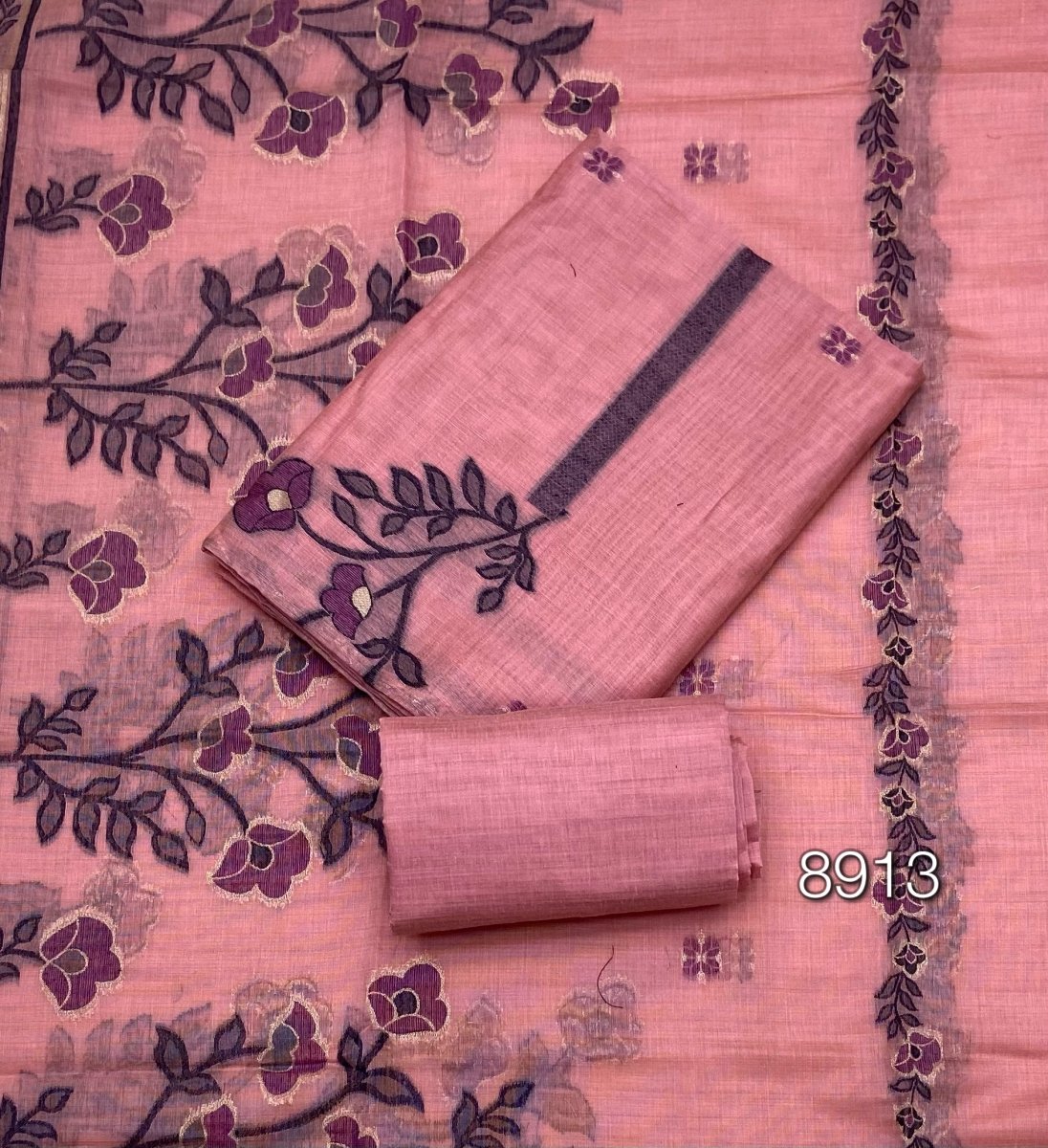 Classy Weaves Muga Cotton Silk Suit Set - Yanchi