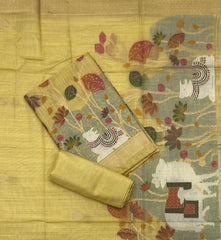 Classy Weaves Muga Cotton Silk Suit Set - Yanchi