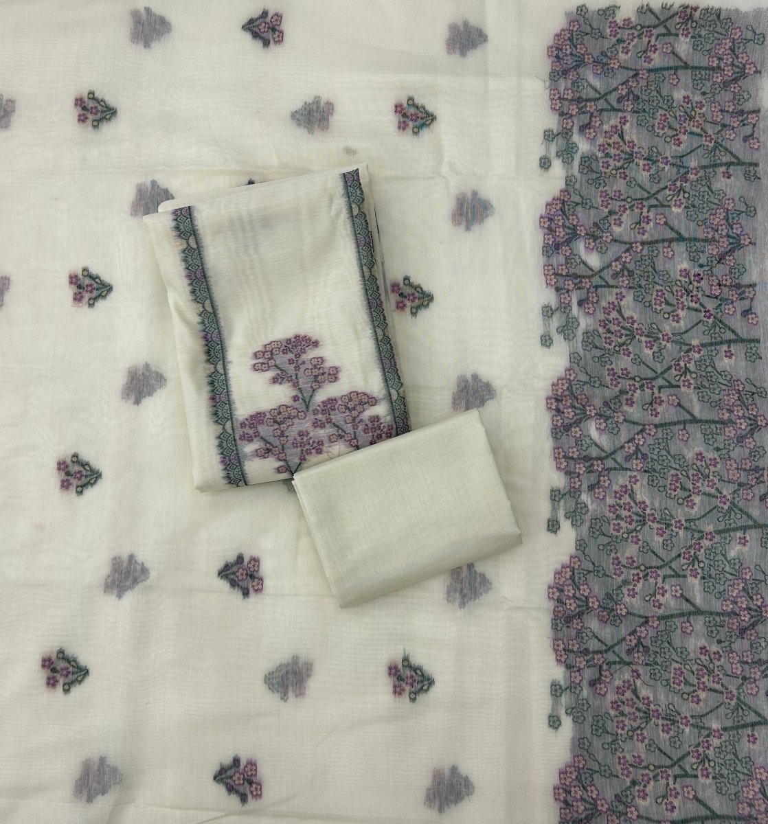 Classy Weaves Muga Cotton Silk Suit Set - Yanchi