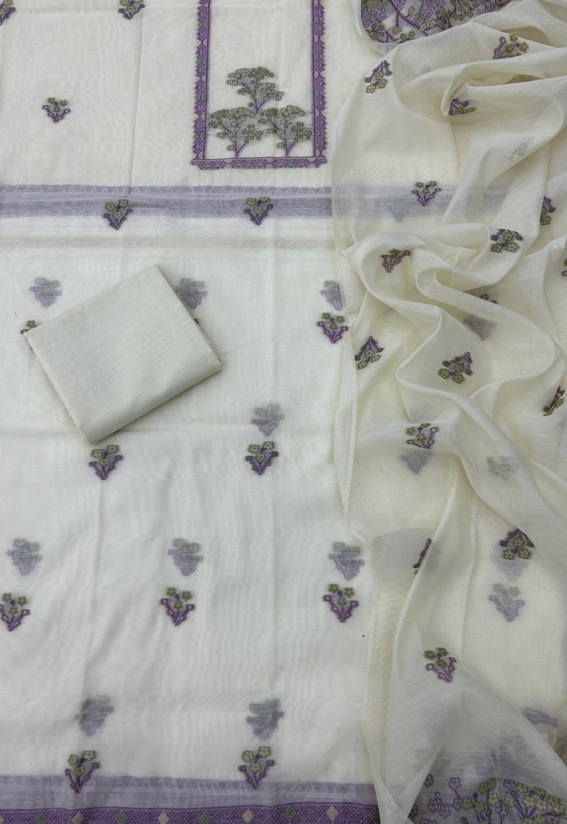 Classy Weaves Muga Cotton Silk Suit Set - Yanchi