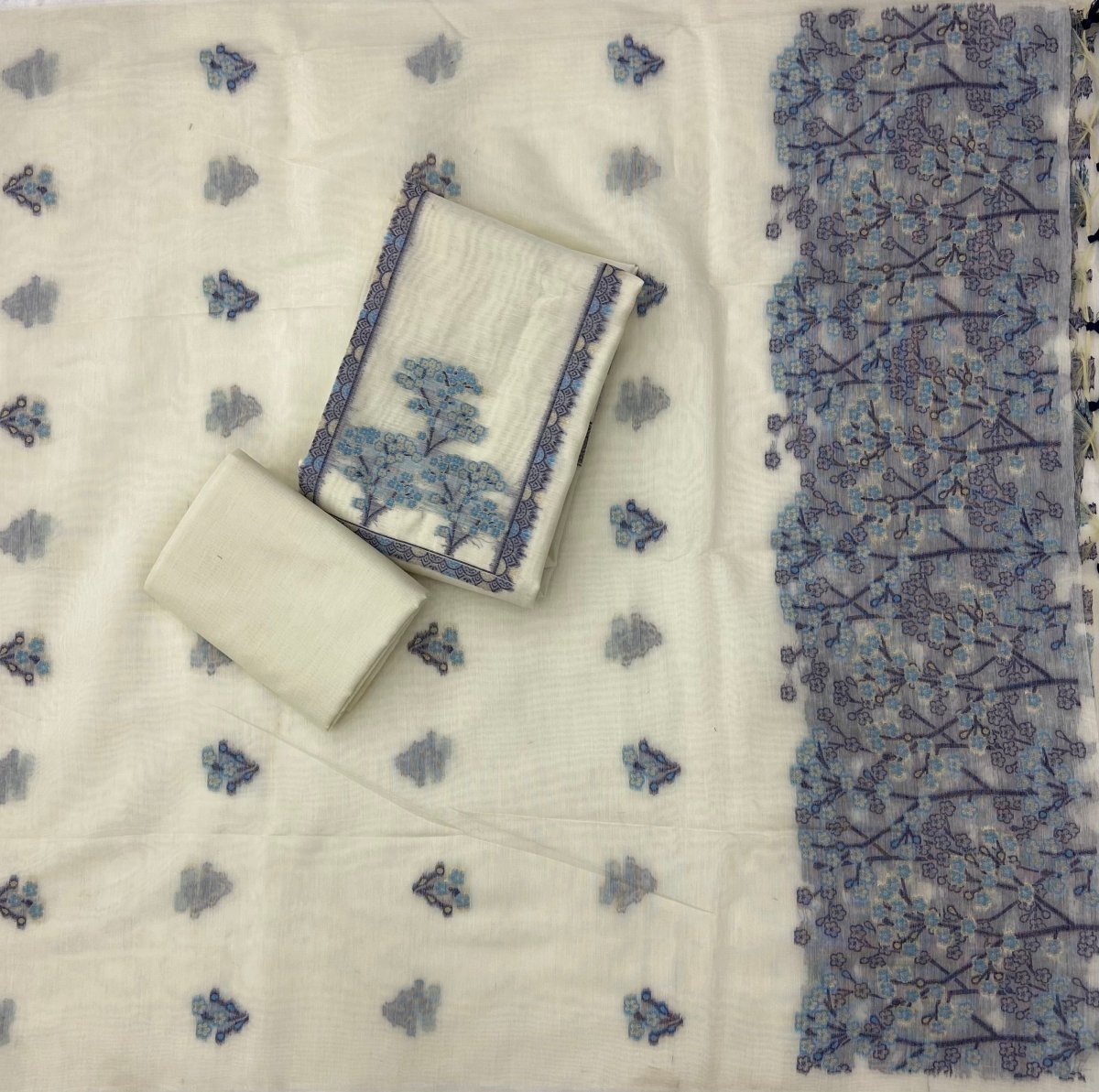 Classy Weaves Muga Cotton Silk Suit Set - Yanchi
