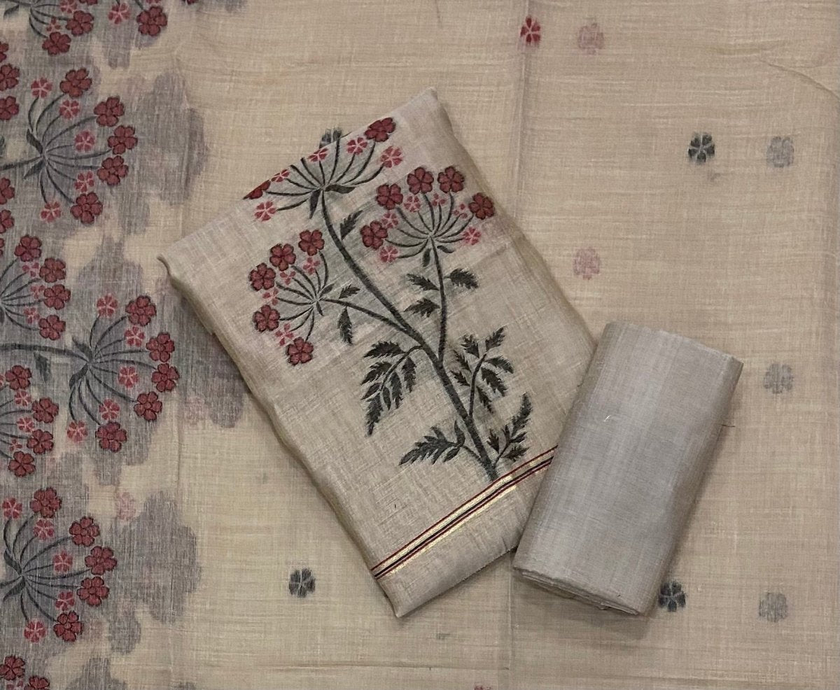 Classy Weaves Muga Cotton Silk Suit Set - Yanchi