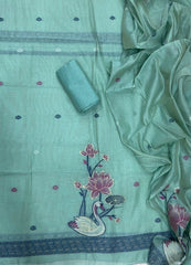 Classy Weaves Muga Cotton Silk Suit Set - Yanchi