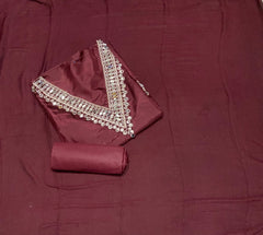 Classy Wow Glass Organza Suit Set with Heavy Real Mirror Work - Yanchi