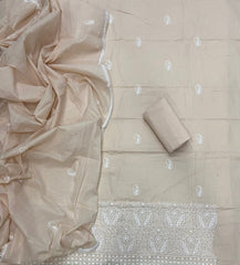 Cotton Chikankari Suit Set D1 (Light Soft Yellow) - Yanchi