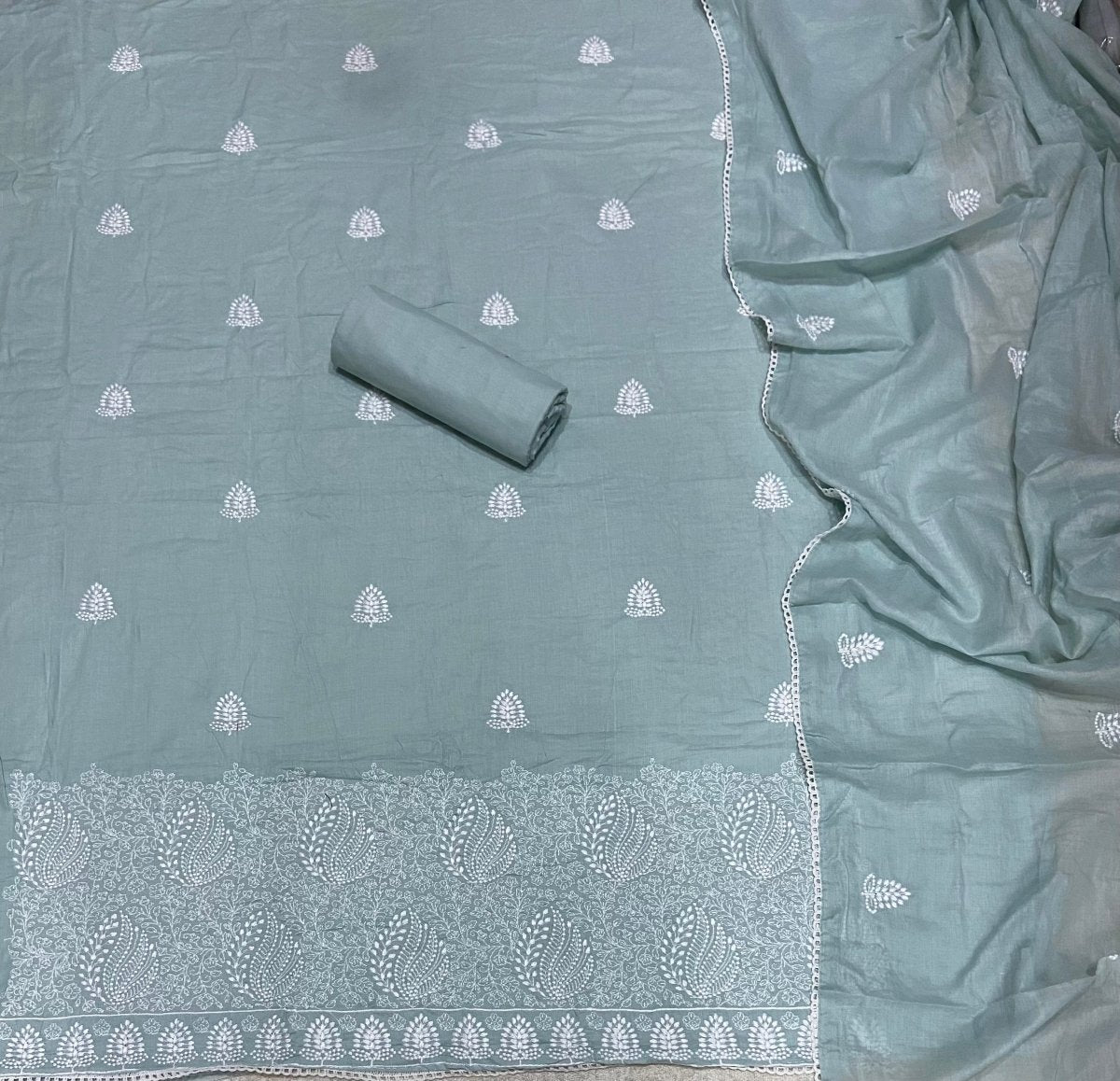 Cotton Chikankari Suit Set D2 - Yanchi