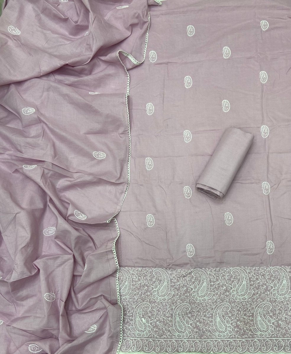 Cotton Chikankari Suit Set D4 - Yanchi