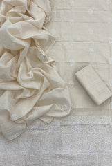 Cotton Chikankari Suit Set D4(Butter - Yellow) - Yanchi