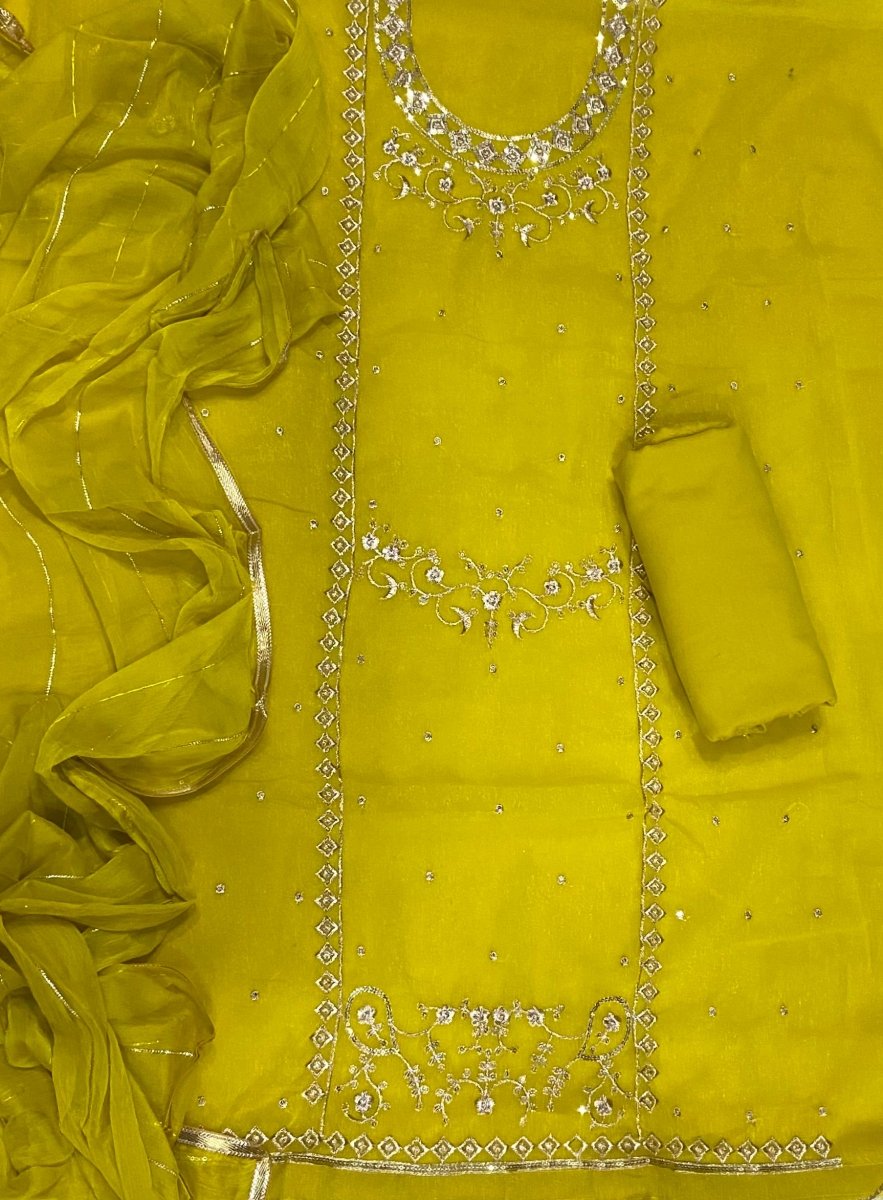 Dhamaka Offer Crunchy Suit Set With Zari & Sequins Work - Yanchi