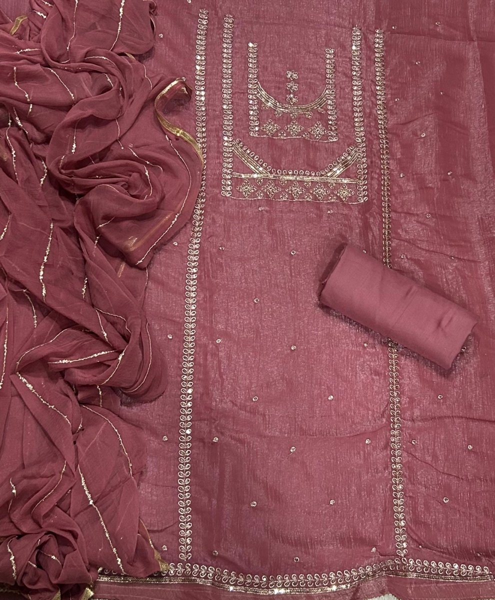 Dhamaka Offer Crunchy Suit Set with Zari Thread & Sequins Work - Yanchi