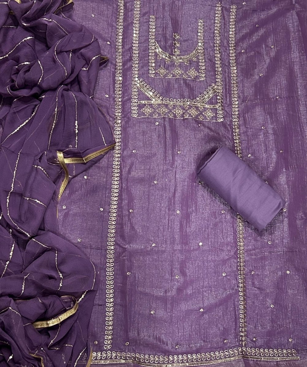 Dhamaka Offer Crunchy Suit Set with Zari Thread & Sequins Work - Yanchi