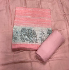 Dhamaka Offer Elegant Linen Cotton Suit Set with Swarovski Work - Yanchi