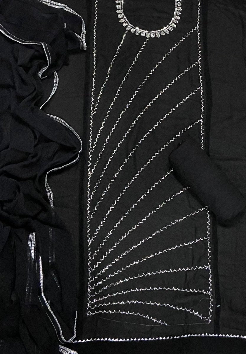 Dhamaka Offer Georgette Suit Set With Cutdana & Sequins Work - Yanchi