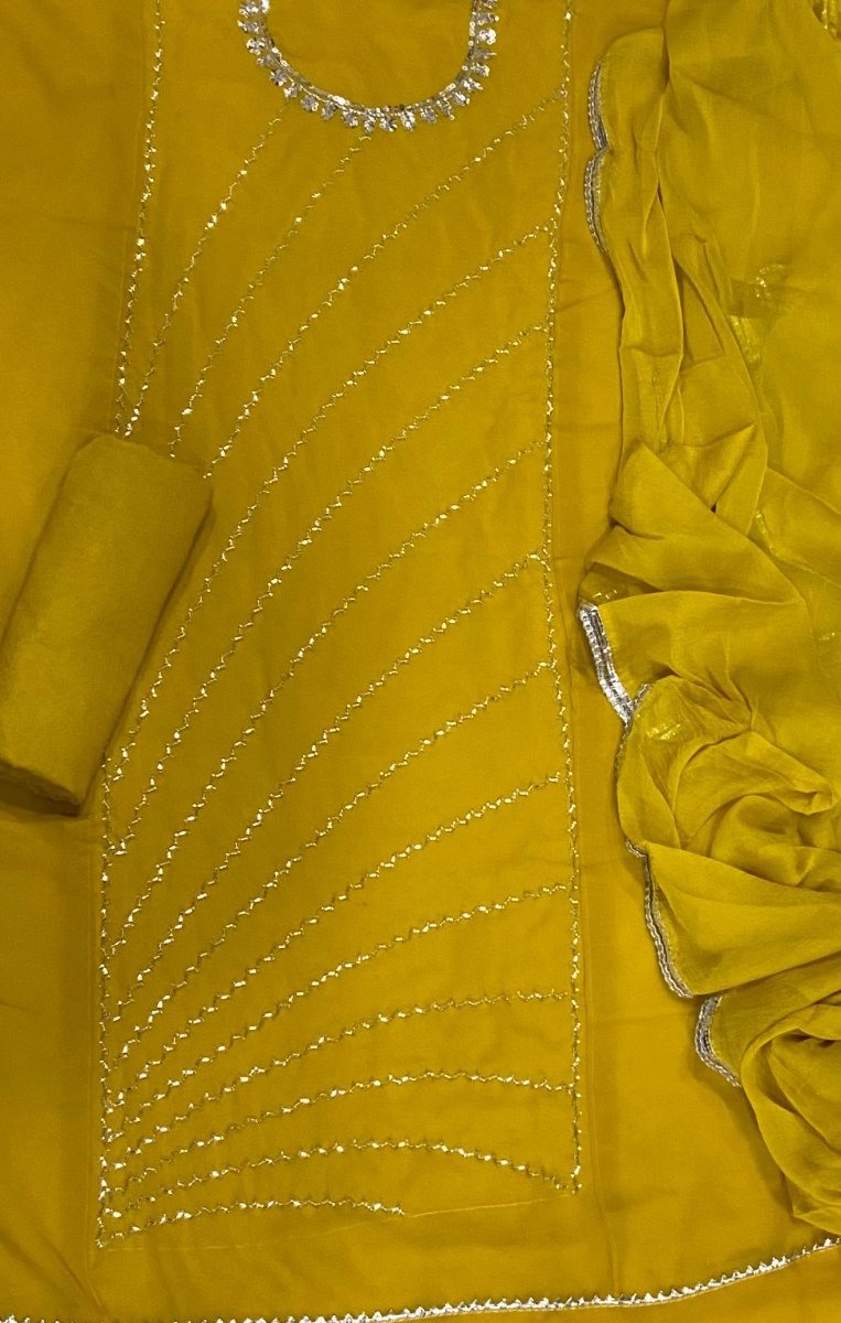 Dhamaka Offer Georgette Suit Set With Cutdana & Sequins Work - Yanchi