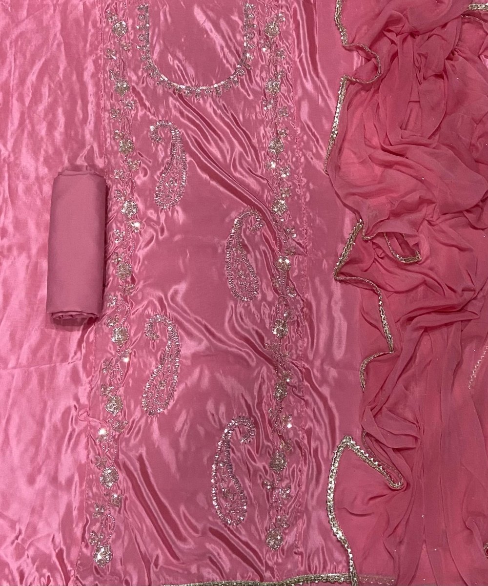 Dhamaka Offer Glass Organza Suit Set with Sequins & Beads work - Yanchi