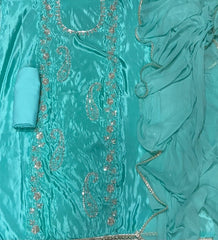 Dhamaka Offer Glass Organza Suit Set with Sequins & Beads work - Yanchi