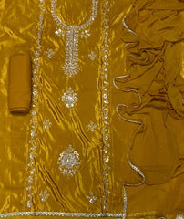 Dhamaka Offer Glass Organza Suit Set with Sequins & Beads work - Yanchi